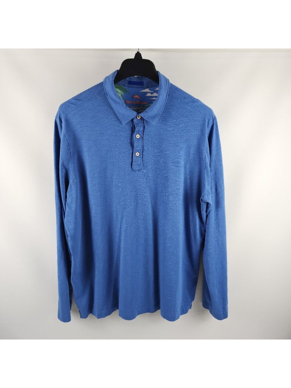 Tommy Bahama Shirt Mens XL Blue Soft Casual L/S Polo 163-T215072